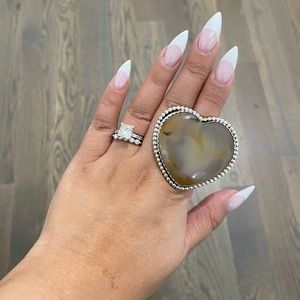 Native American Made M&S Cow Stone Ring